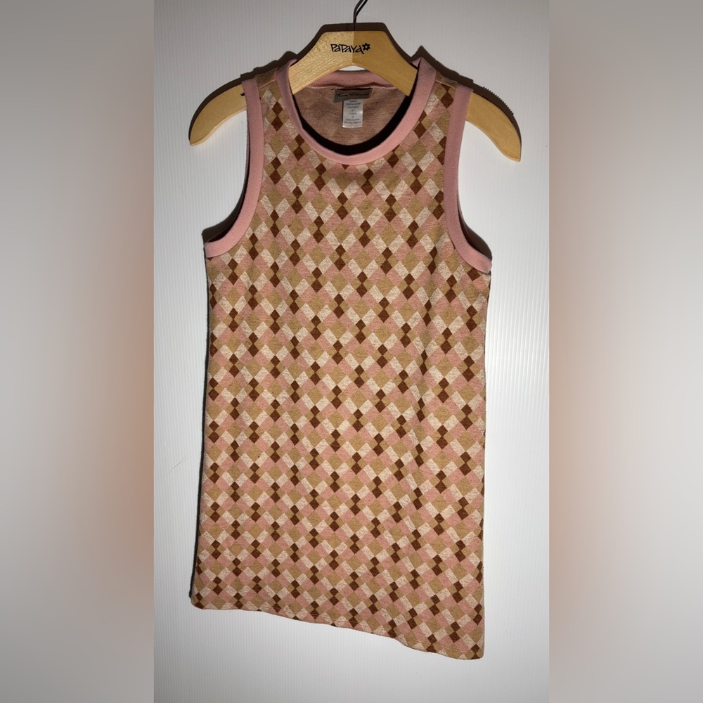 Rare Editions Pink and Brown Knit dress